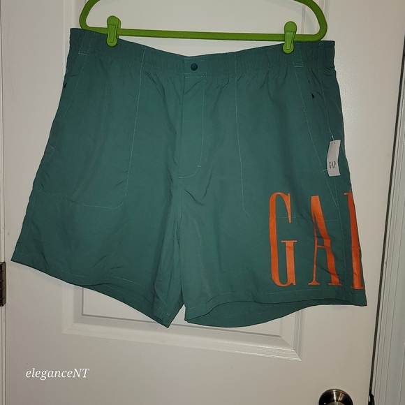GAP 6" Recycled Volume Easy Shorts Deep Sea Glass Blue Size: XL NWT - Picture 5 of 5